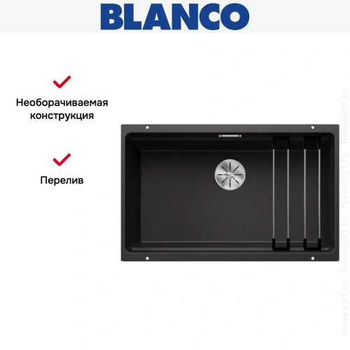 Мойка BLANCO ETAGON 700-U Silgranit антрацит фото 10