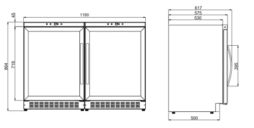 Винный шкаф Dometic B68G Double Basic фото 3
