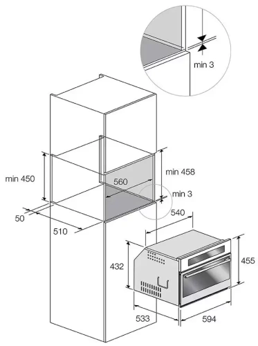 Духовой шкаф Fulgor Milano FCO 4512 TM BK фото 4