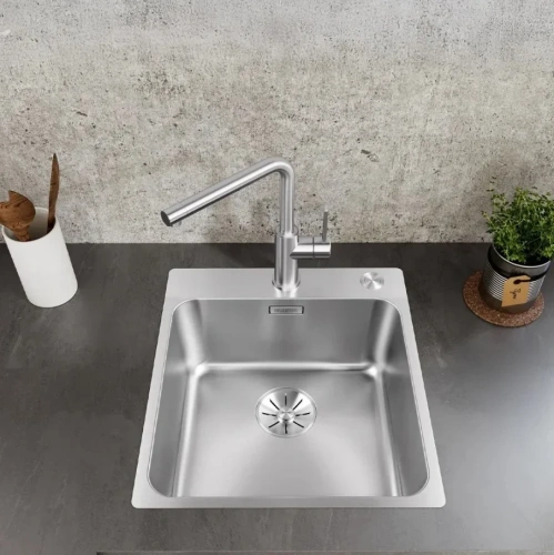 Мойка BLANCO SOLIS 400-IF/A нержавеющая сталь, клапан-автомат фото 2