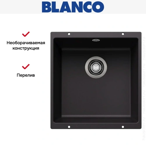 Мойка Blanco ROTAN 400-U Silgranit черный фото 7