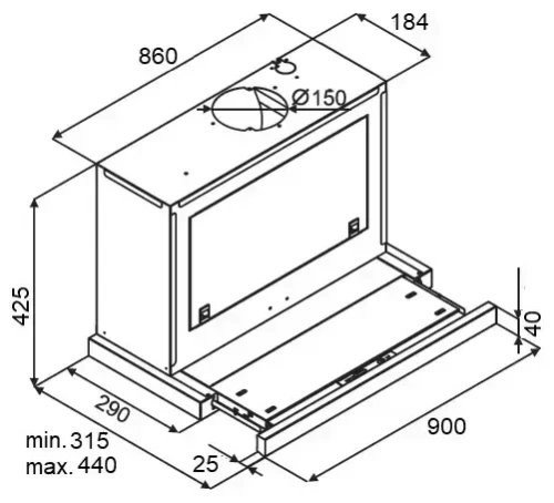 Встраиваемая вытяжка Kuppersberg SLIMBOX 90 X фото 7