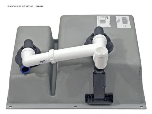 Мойка Blanco SUBLINE 340/160-U черный клапан-автомат InFino 525986 фото 3