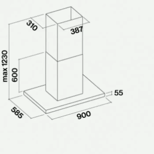Вытяжка Falmec Lumina 90 Glass White island (NRS) фото 2