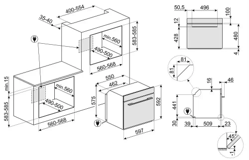 Духовой шкаф Smeg SOP6102TB3 фото 2