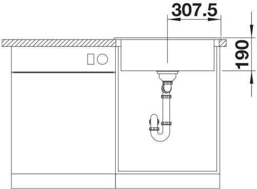 Мойка BLANCO PALONA 6 глянцевая магнолия, клапан-автомат фото 6