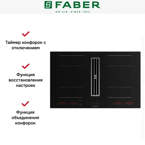 Варочная панель со встроенной вытяжкой Faber Galileo Bold F830 фото 8