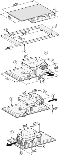 Индукционная варочная панель с вытяжкой Miele KMDA 7634 FL фото 4