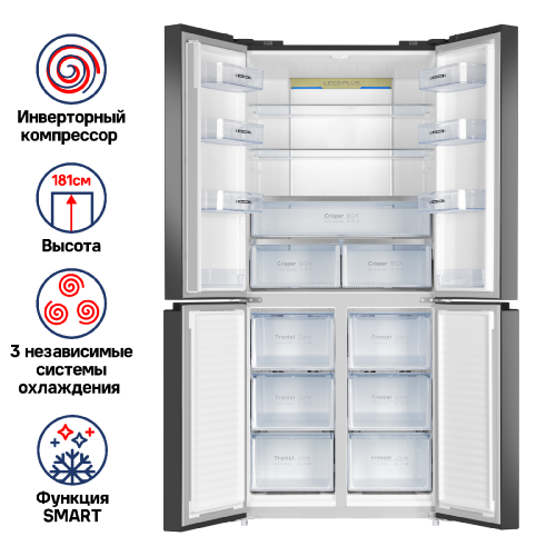 Холодильник с инвертором MAUNFELD MFF181NFSB фото 2