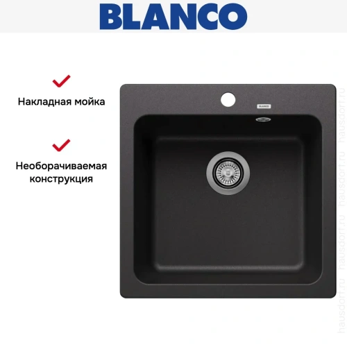 Мойка BLANCO NAYA 5 Silgranit антрацит фото 8