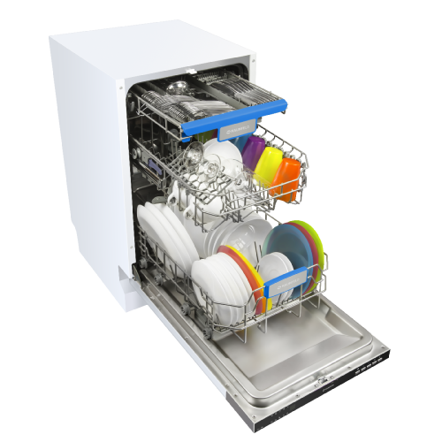 Посудомоечная машина с турбосушкой и лучом на полу MAUNFELD MLP-08B фото 8