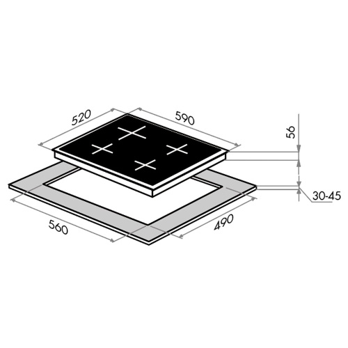 Индукционная варочная панель MAUNFELD MVI59.4HZ.2BT фото 15