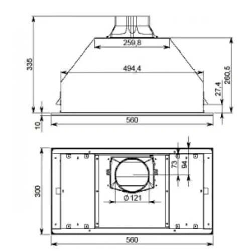 Встраиваемая вытяжка Falmec BUILT-IN 50 MAX INOX фото 4
