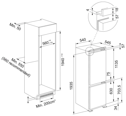 Встраиваемый холодильник Franke FCB 360 V NE D фото 3