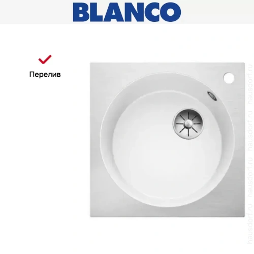 Мойка Blanco ARTAGO 6-IF/A отводная арматура InFino® белый фото 5