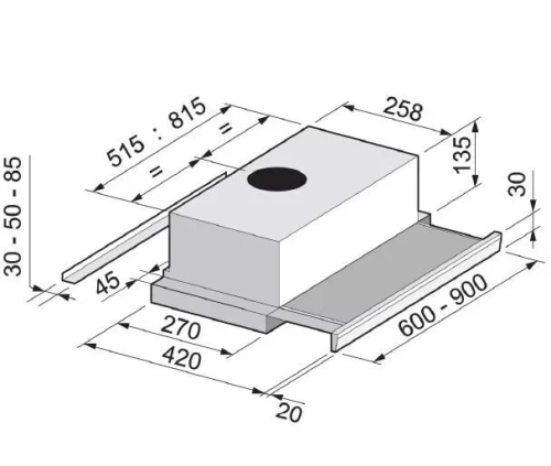 Встраиваемая вытяжка Falmec Slim 60 X PLUS фото 5