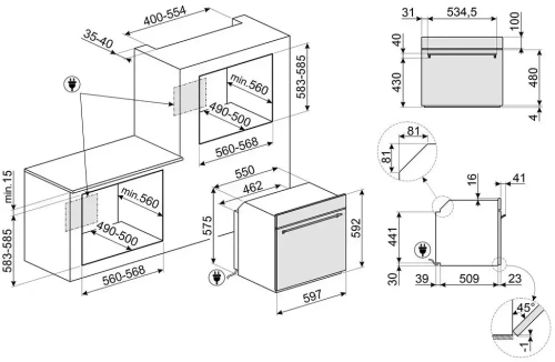 Духовой шкаф Smeg SO6302M2N фото 10