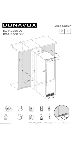 Винный шкаф Dunavox DX-119.386DSS фото 3