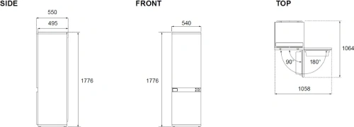 Встраиваемый холодильник Bertazzoni REF603BBNPTC фото 4