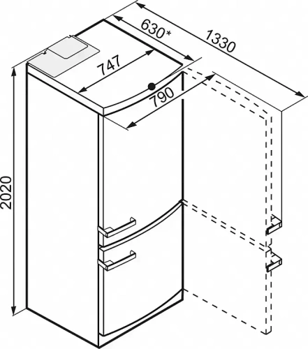 Отдельностоящая холодильно-морозильная комбинация Miele KFN16947D ED/CS фото 10