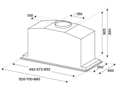 Встраиваемая вытяжка Bertazzoni KIN52MOD1XC фото 4