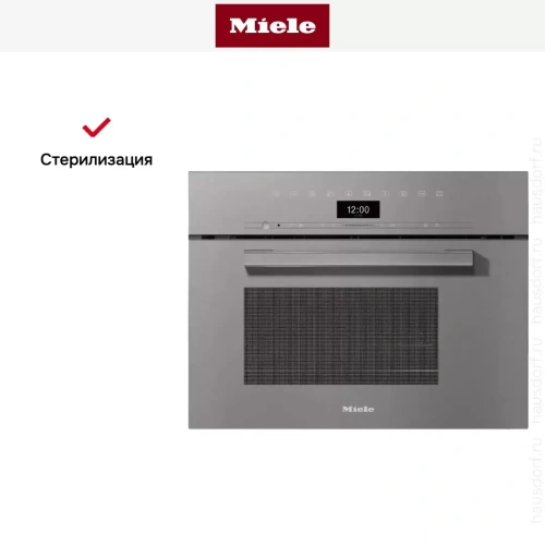 Встраиваемая пароварка с СВЧ Miele DGM7440 GRGR фото 5