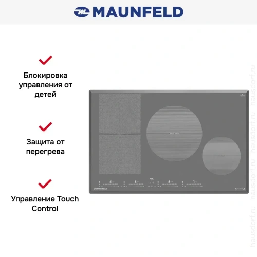 Индукционная варочная панель Maunfeld CVI804SFLGR Inverter фото 7