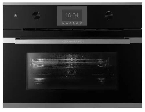 Компактный духовой шкаф с микроволнами Kuppersbusch CBM 6350.0 S3 Silver Chrome