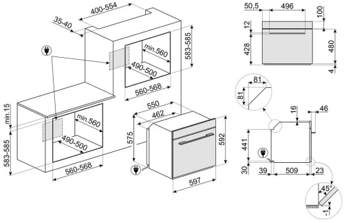 Духовой шкаф Smeg SOP6102S2PG фото 4