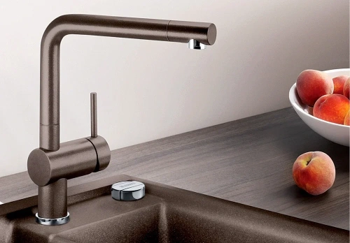 Смеситель Blanco LINUS 526149 Silgranit черный фото 2