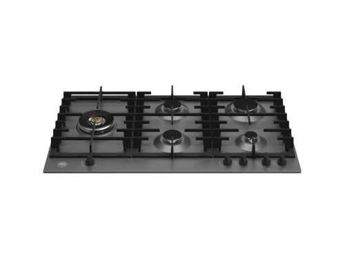 Встраиваемая газовая варочная панель Bertazzoni, конфорка dual wok сбоку, 90 см, черный матовый Черный матовый