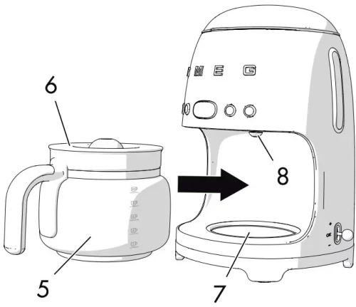 Капельная кофеварка Smeg DCF02GREU фото 2