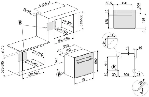 Духовой шкаф Smeg SOP6104TPG фото 9
