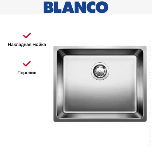 Мойка Blanco Andano 500-U нержавеющая сталь фото 6