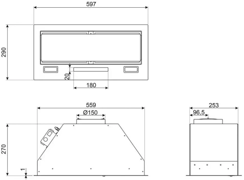 Встраиваемая вытяжка Smeg KSG6P4MB фото 3
