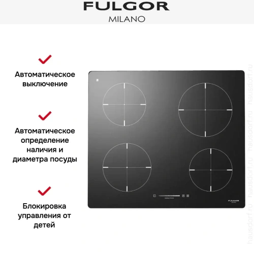 Индукционная варочная панель Fulgor Milano CH 604 ID TS BK фото 2