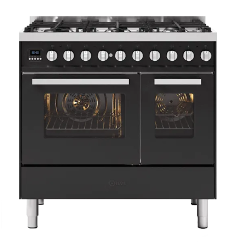 Кухонный блок ILVE Pro Line LD096WM3 матовый графит (фурн. сатинированная сталь)