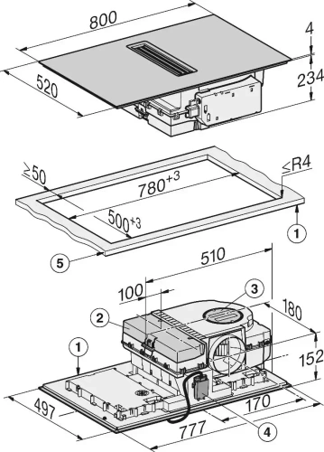 Варочная панель с вытяжкой Miele KMDA 7876 FL-A 125 Gala Ed фото 9