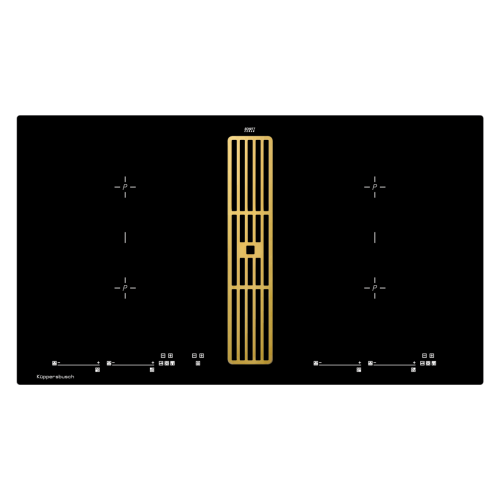 Индукционная варочная панель с вытяжкой Kuppersbusch KMI 9800.0 SR Gold