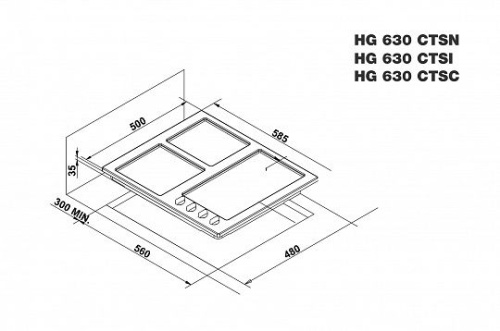 Газовая варочная панель Korting HG 630 CTSB фото 2