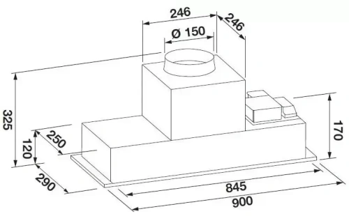 Встраиваемая вытяжка Fulgor Milano FBHD 900 PT X фото 3