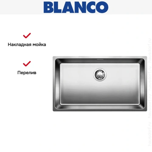Мойка Blanco Andano 700-U нержавеющая сталь фото 5
