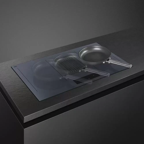 Индукционная варочная панель со встроенной вытяжкой Smeg HOBD182DG фото 5