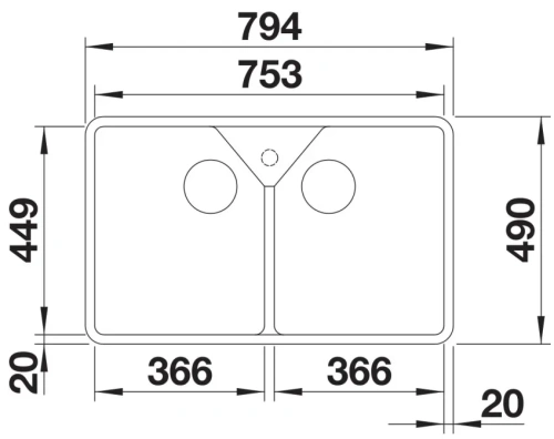 Мойка BLANCO VILLAE Double глянцевый белый фото 4
