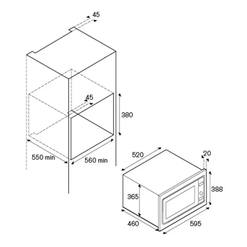 Встраиваемая микроволновая печь Bertazzoni F457PROMWSX фото 4