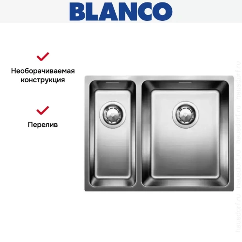 Мойка Blanco Andano 340/180-IF чаша справа нержавеющая сталь фото 7