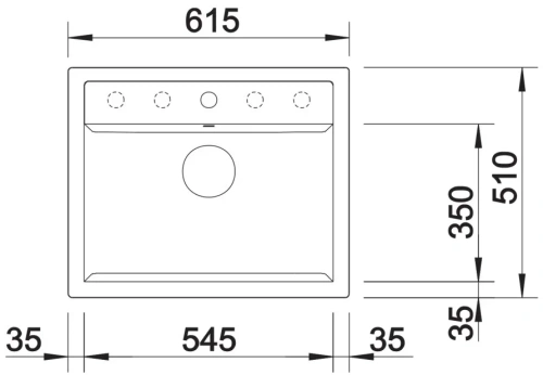 Мойка BLANCO DALAGO 6 Silgranit черный, клапан-автомат фото 3