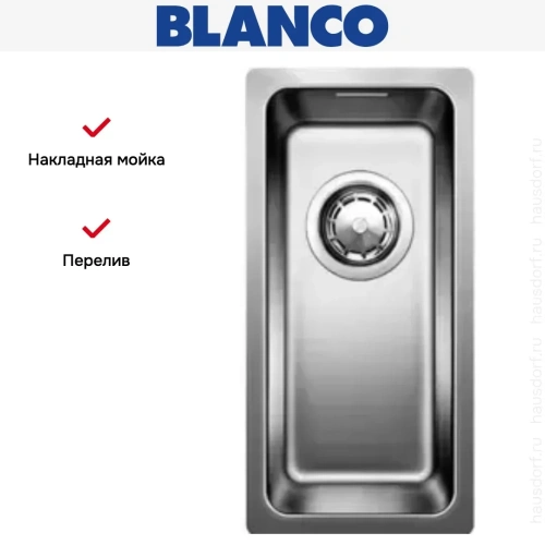 Мойка Blanco Andano 180-U нержавеющая сталь фото 5
