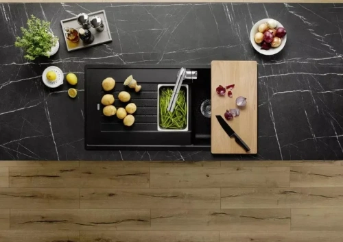 Мойка BLANCO ZIA 6 S Silgranit черный фото 3