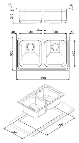 Мойка Smeg SP792-2 фото 2